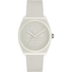 Adidas官网售价$100白色树脂手表