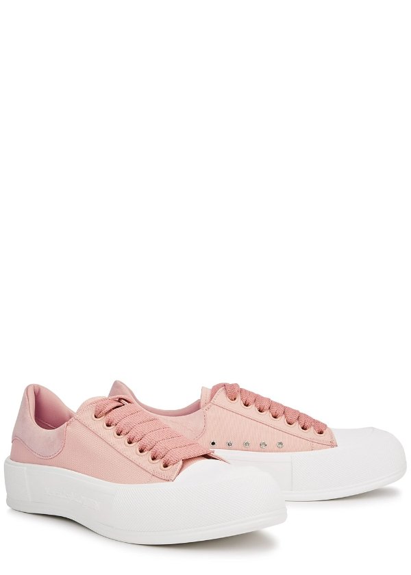 粉色帆布鞋