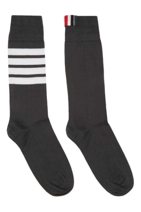 Grey 4-Bar 短袜