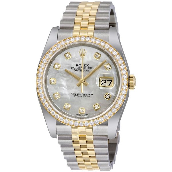 Datejust 36 Mother of Pearl Dial Stainless Steel and 18K Yellow Gold Jubilee Bracelet Automatic 