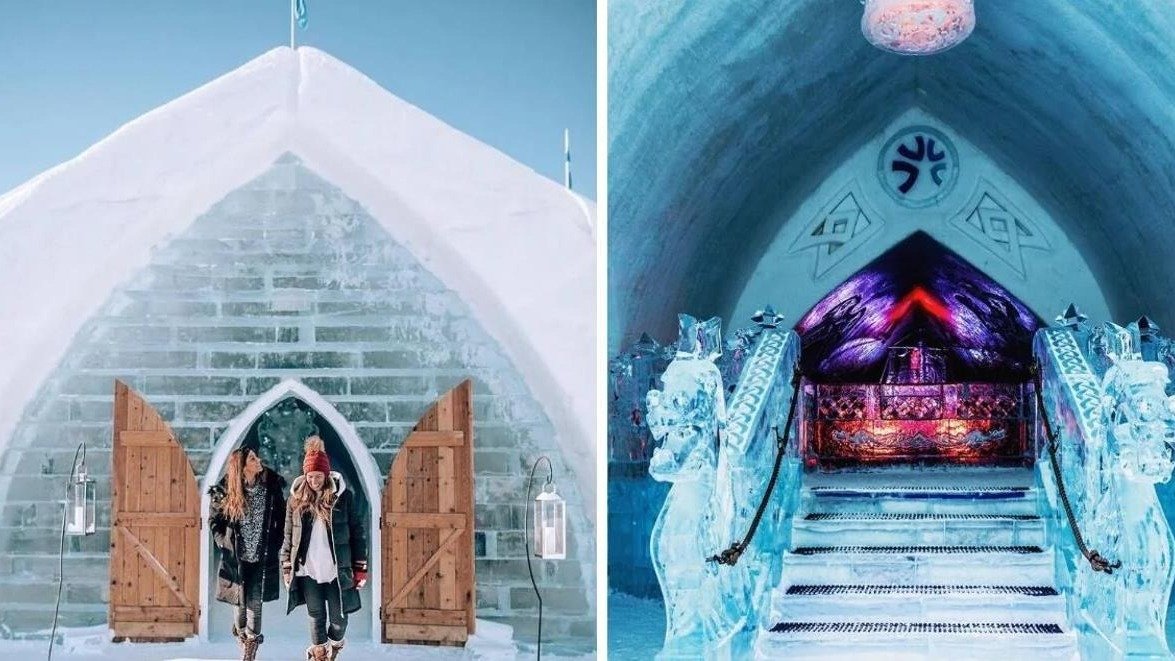 魁北克Hôtel de Glace -  加拿大独一无二的冰酒店，让你仿佛置身冰雪奇缘感受神仙雪景！