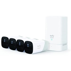 eufy lumiEufy Security by Anker eufyCam 2 Pro Wireless Home Security Camera System, 365-Day Battery Life, HomeKit Compatibility, 2K Resolution, IP67 Weatherproof, Night Vision, 4-Cam Kit