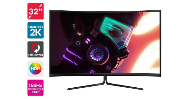 32" Curved QHD 165Hz FreeSync HDR Gaming Monitor (2560 x 1440) | Computer Monitors |