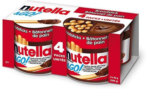 Nutella 饼干棒榛子酱 4x6