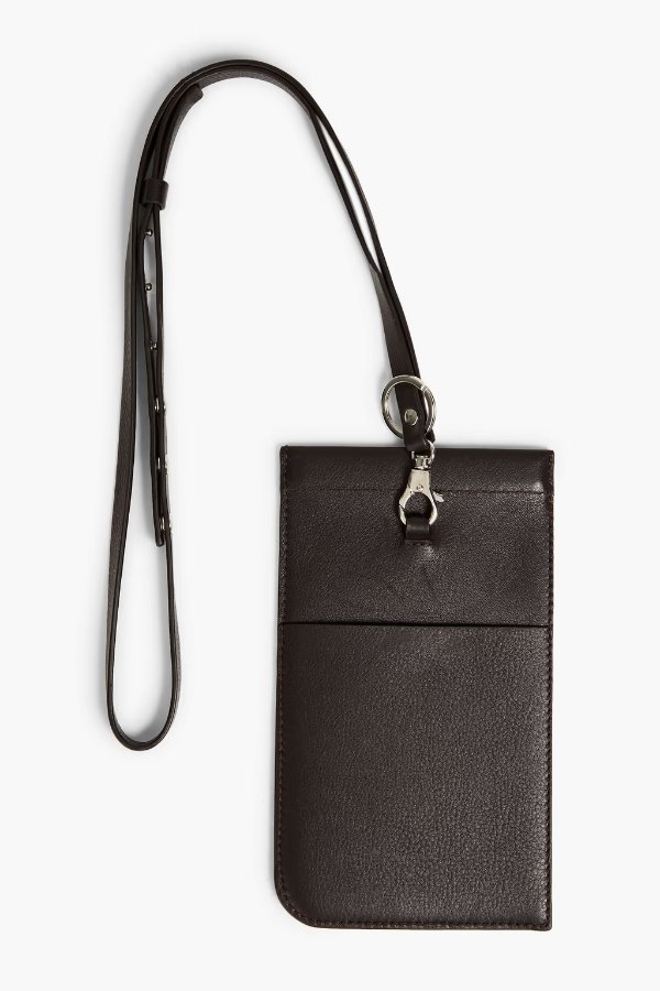 Leather phone pouch
