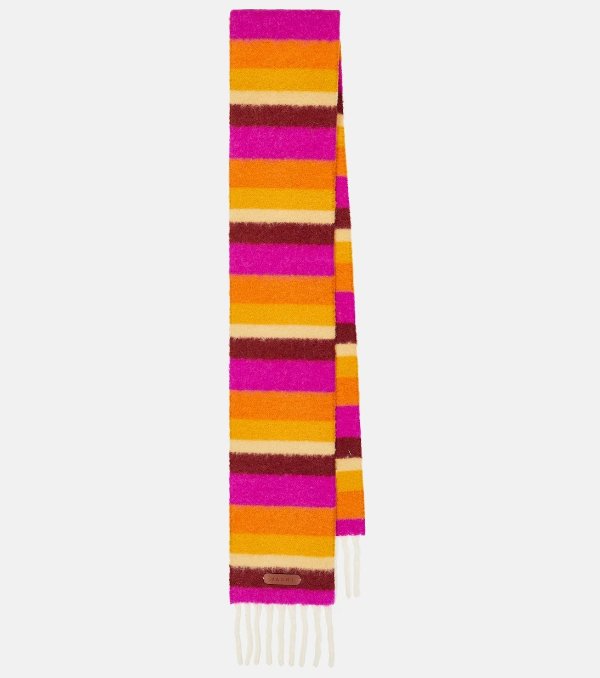 彩虹羊毛围巾