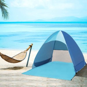 Amazon 便携沙滩帐篷闪促 终极防风防晒 羡煞旁人的海滩VIP位