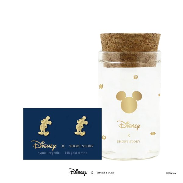 Disney 米奇耳钉+收纳瓶