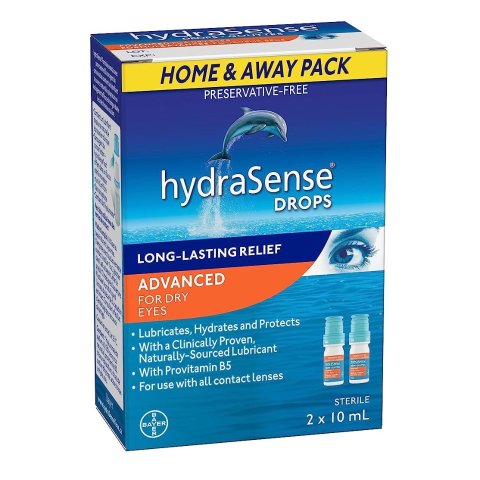 HydraSense 人工泪液滴眼凝胶 10ml*2瓶 润眼更持久