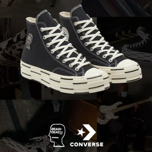 Converse x Brain Dead 联名 视错觉拼接感帆布鞋