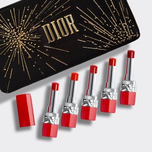 Dior 红管烟花限量套装  5支全是正装热门色 买口红得包包不香吗