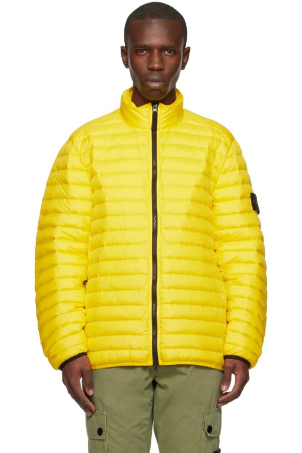 黄色 棉服夹克