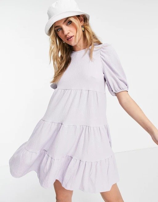 香芋紫连衣裙