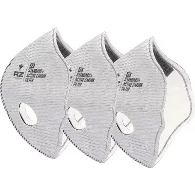 RZ Mask F1 Active Carbon Filters — 3-Pk. of Replacement Filters for F1 Masks, XL, Model# 82811
