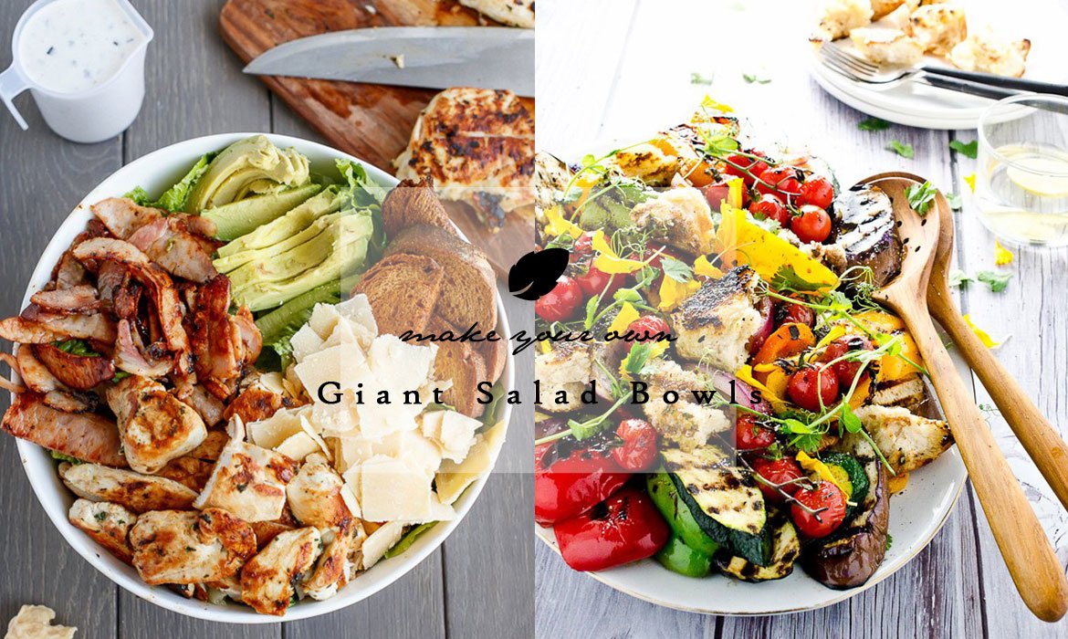 Giant Salad Bowls : 拒绝小清新，这样的沙拉才能让人满足