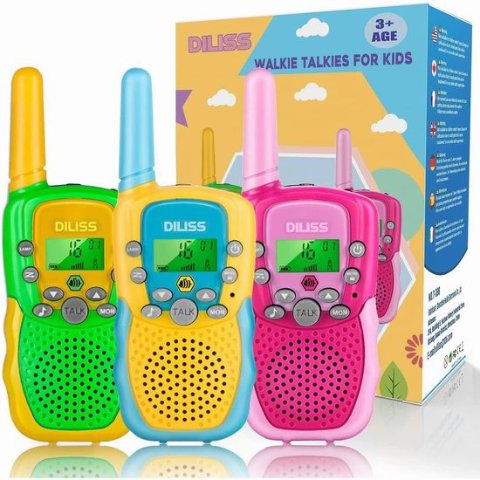 DILISS 3英里 儿童远距离无线手台对讲机玩具3件套