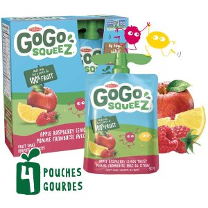 白菜价：GoGo Squeez 100%水果泥 3种水果混合口味 低卡又营养