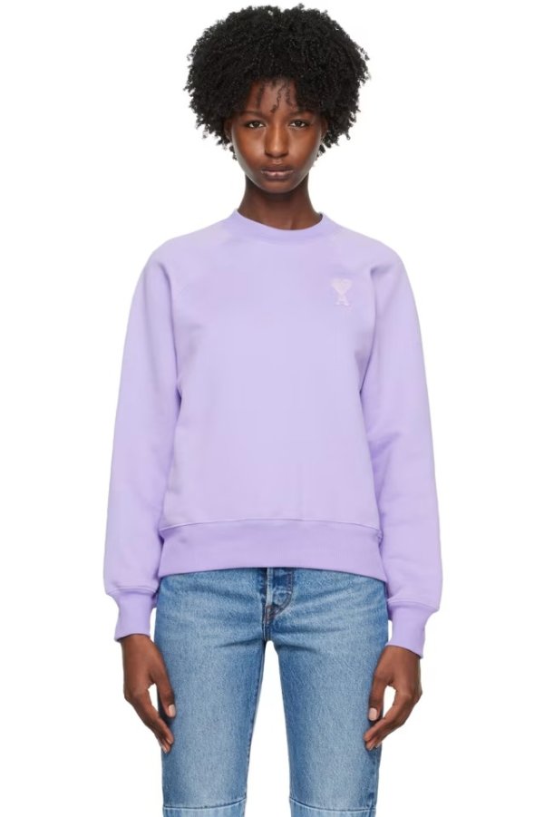 SSENSE 独家发售紫色 Ami de Coeur 套头衫