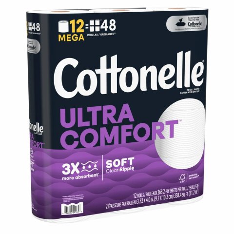 Ultra ComfortCare 超大卷卫生纸 - 12卷