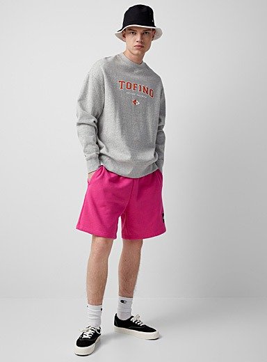 粉色logo运动短裤