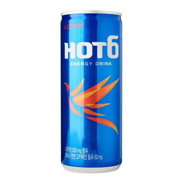 韩国LOTTE乐天 HOT 6 功能性能量饮料 250ml