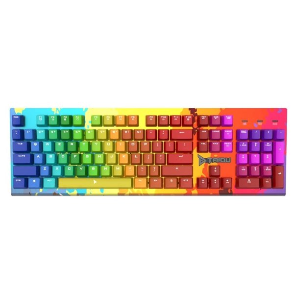 Titanium (taidu) metal division gaming mechanical keyboard mixed color version TKM370 - - Joybuy.com