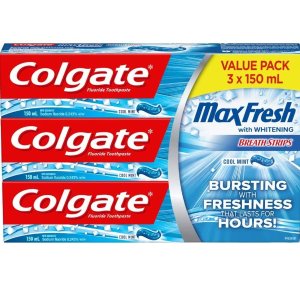 白菜价：Colgate 高露洁 3支优享装牙膏热卖 3款可选 日常消耗品