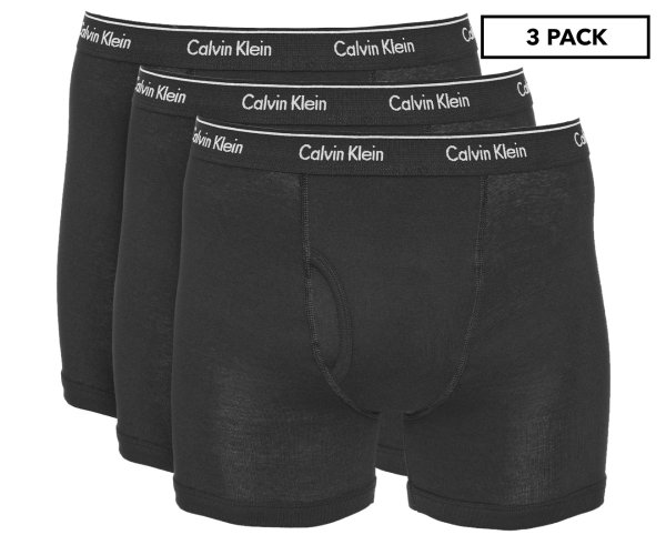 Men's Cotton Classics Boxer Briefs 3-Pack - Black