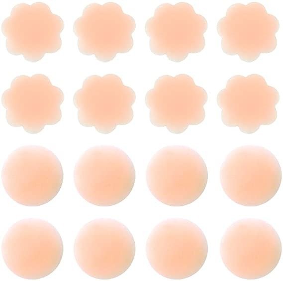 8 Pairs Reusable NippleCovers Silicone Women's Nippleless Cover Breast Pasties Breast Cover Sex Adhesive Bra