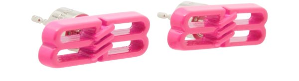 粉色logo耳钉