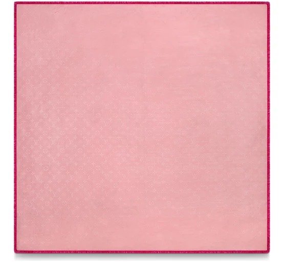 粉色老花方巾