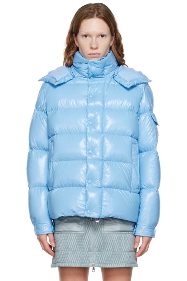 Blue Moncler Maya 70 羽绒服