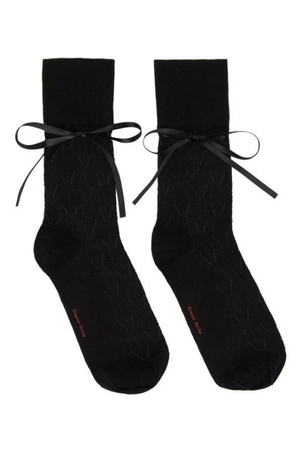 Black Lace Ribbon 袜子