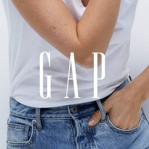 Gap 全场促销 折扣区折上折 T恤$5.39，V领打底$8，衬衫裙$35