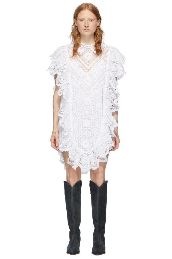 White Zanetti Short Dress