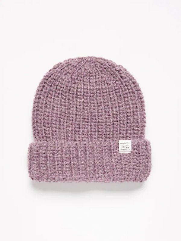 葡萄紫针织帽