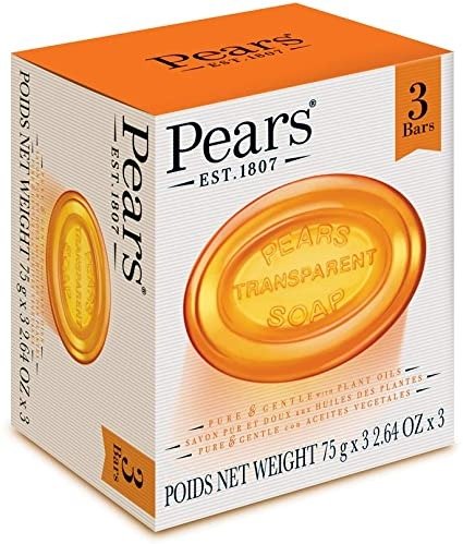 Pears 透明植物油皂x3