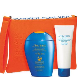 Shiseido 蓝胖子SPF50+晒后修复套装~拎包就能直奔沙滩！
