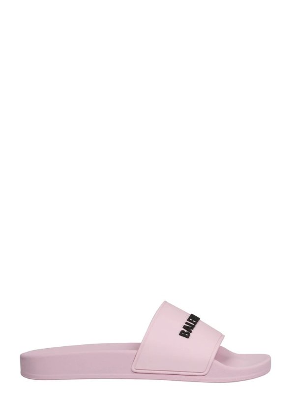 Logo Printed粉色拖鞋