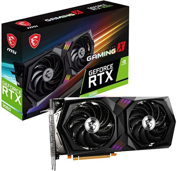 Gaming GeForce RTX 3060 12GB 15 Gbps GDRR6 192-Bit HDMI/DP PCIe 4 Twin-Frozr Torx Fan Ampere RGB OC Graphics Card (RTX 3060 Gaming X 12G)