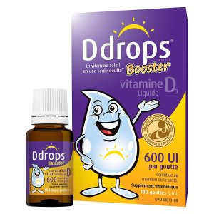 Ddrops 600 IU 儿童维D 180滴 孩子的成长秘籍