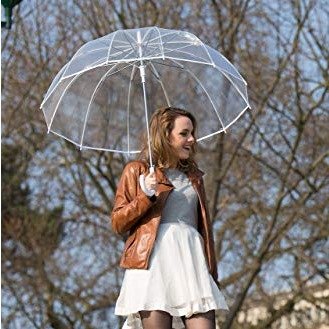 透明长柄雨伞