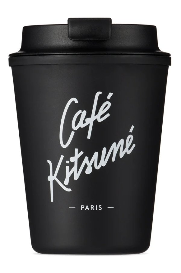 黑色 Cafe Kitsune 水杯
