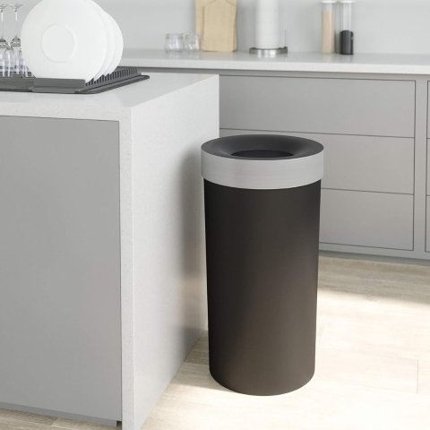 Umbra 简约黑色 加高开放式 62L大容量厨房垃圾桶