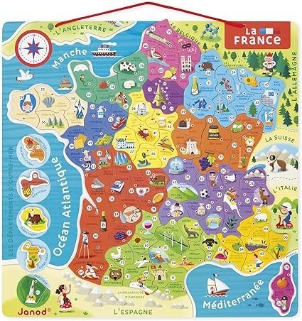 法国地图 冰箱贴 - 共93片