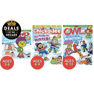 儿童杂志owl, Chickadee，Chirp一年期订阅