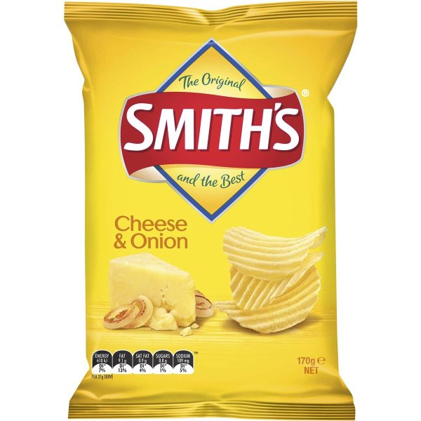 Smiths Share Pack Crinkle Cut Cheese & Onion 170g | Woolworths