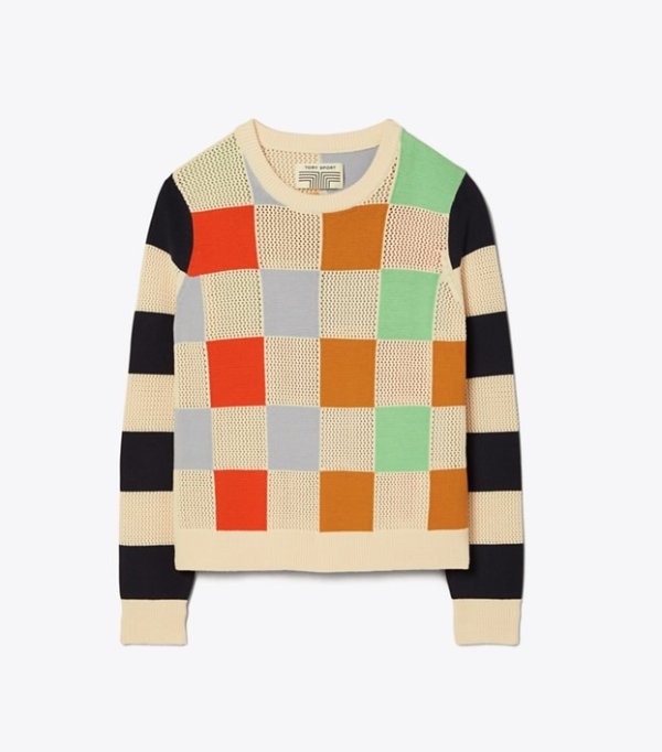 Patchwork Check Sweater