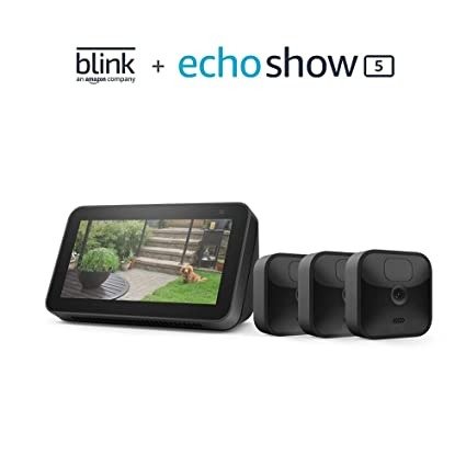 Blink 室外防风雨摄像头3个装 +2代 Echo Show 5 