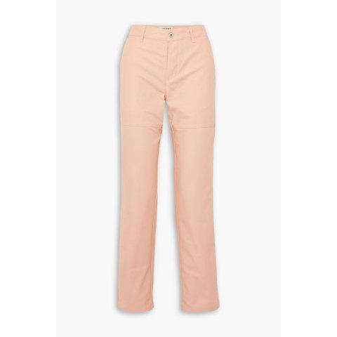 高腰直筒牛仔裤